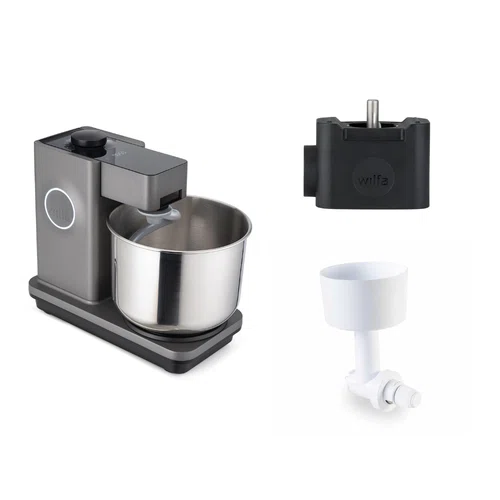Wilfa Küchenmaschine Probaker Timer KM2GY-T70 grau+ Tool Adapter + Messerschmidt Mahlvorsatz