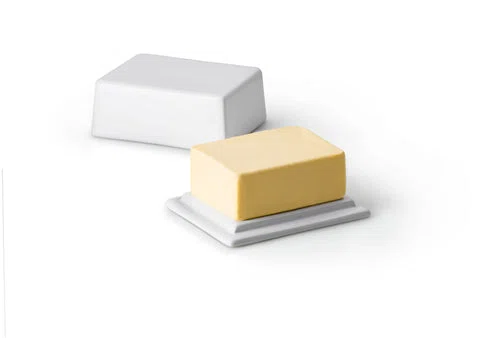 -Continenta- Butterdose für 250g Butter, Keramik weiss