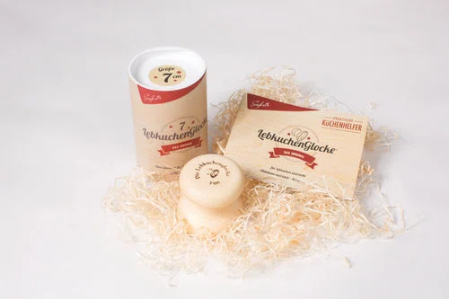 -Die Lebkuchenglocke- "Weihnachtsbäckerei" Lebkuchenglocke 7cm, mit Rezeptheft und Anleitung